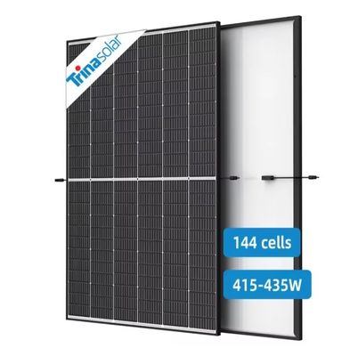 415w 420w 425w 430w 435w pannello solare a semicellule a telaio nero con casella di giunzione IP 68