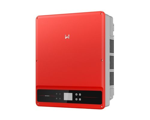 Invertitore commerciale da 50 kW a 60 kW in rosso con corrente di uscita massima 96 A e protezione IP65