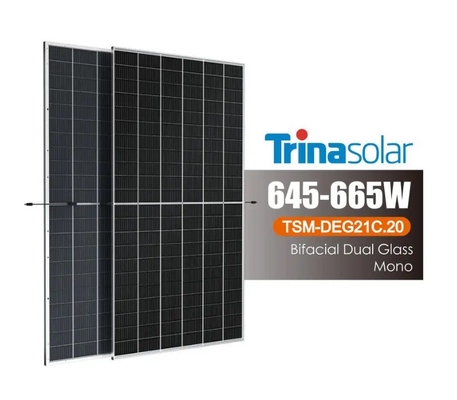 Trina TSM-DEG21C.20 pannello solare monocristallino con cella PERC bifaciale e 210 mm