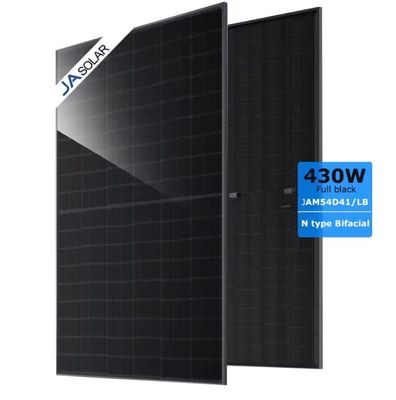 JA pannello solare JAM54D41 430W-455W PV Mezza cella modulo pieno nero per il sistema di energia solare