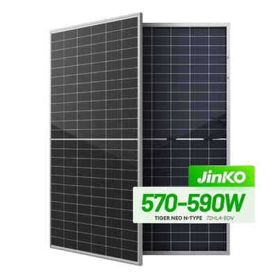 Quadro in lega di alluminio anodizzato 570W-590W pannelli solari Jinko per sistema di energia solare