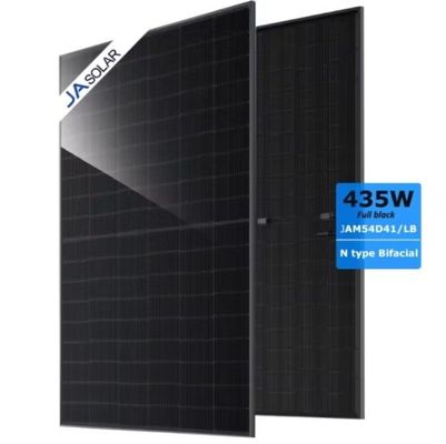 Moduli fotovoltaici bifacciali a doppio vetro di colore nero completo tipo N JAM54D41 JA Pannello solare