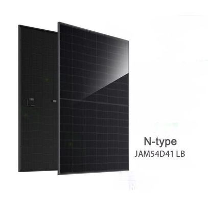 JA pannello solare JAM54D41 LB pieno nero doppio vetro modulo solare bifaciale di tipo N 450w